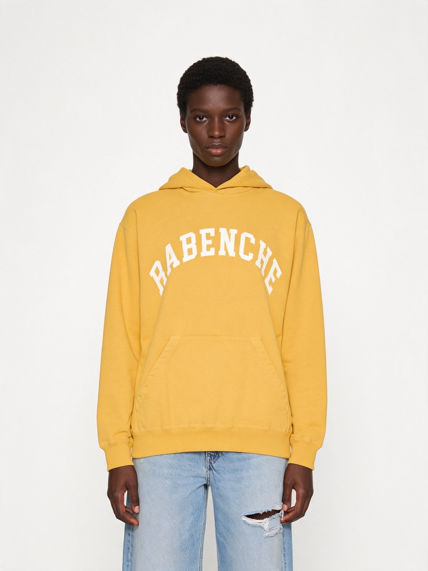 Unisex text logo oversized hoodie